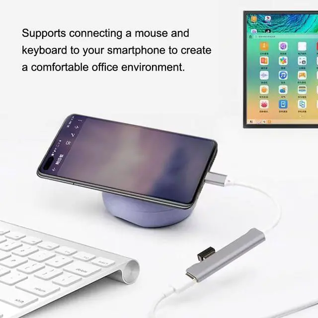 Alt view image 5 of 7 - 4-Port USB C Hub with USB 3.0/2.0, Multi-Port Type C Hub,Aluminum USB C Multiport Adapter for PC/Laptop/Keyboard/Mouse/Xbox/PS5/Flash Drive/Printer and More Devices