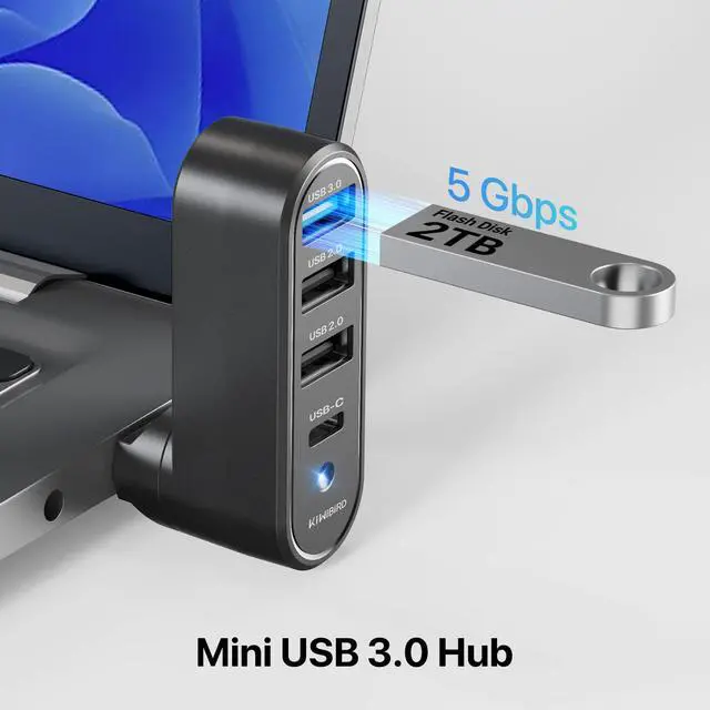 Alt view image 4 of 7 - USB Port Splitter, Double USB Adapter, Small mini USB HUB, USB Expander for Laptop with USB3.0 USB2.0 USBC 4 Port Compatible with Computer PC PS5 Keyboard Mouse Flash Drive Printer Phone