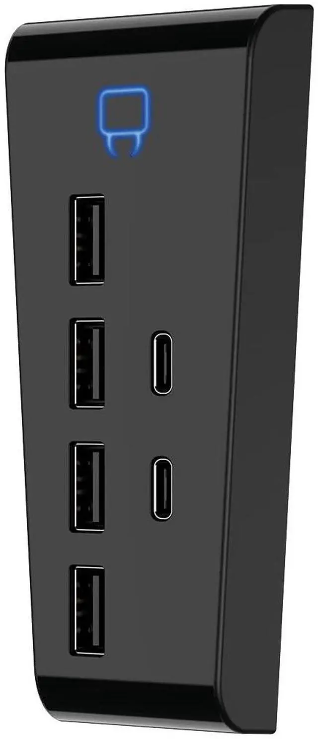Main image of PS5 USB Hub - 6-Port - Includes 4 x USB 2.0 and 2 x USB Type C (PS5)