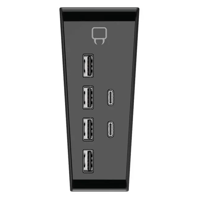 Alt view image 2 of 7 - PS5 USB Hub - 6-Port - Includes 4 x USB 2.0 and 2 x USB Type C (PS5)