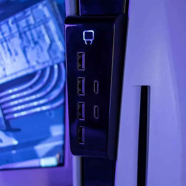 Alt view image 5 of 7 - PS5 USB Hub - 6-Port - Includes 4 x USB 2.0 and 2 x USB Type C (PS5)