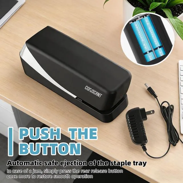 Alt view image 6 of 7 - Electric Stapler, No Jam Easy Reload, 25 Sheet Automatic Staplers for Desk, with 2000 Staples and 1 Staple Remover, Electric Desktop AC or Battery Powered for Classroom Office Home