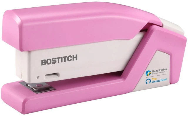 Main image of Bostitch Office InCourage Spring-Powered Compact Stapler, 3-in-1, Plastic, Half Strip, 20 Sheet Capacity, BCA Pink (1588)