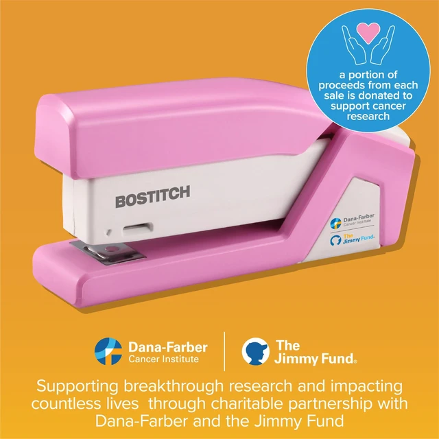 Alt view image 3 of 7 - Bostitch Office InCourage Spring-Powered Compact Stapler, 3-in-1, Plastic, Half Strip, 20 Sheet Capacity, BCA Pink (1588)