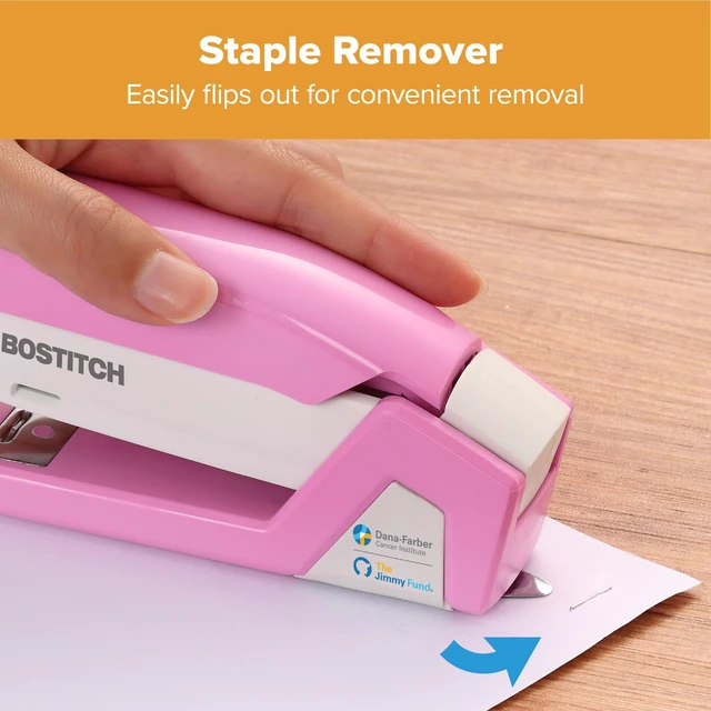 Alt view image 5 of 7 - Bostitch Office InCourage Spring-Powered Compact Stapler, 3-in-1, Plastic, Half Strip, 20 Sheet Capacity, BCA Pink (1588)