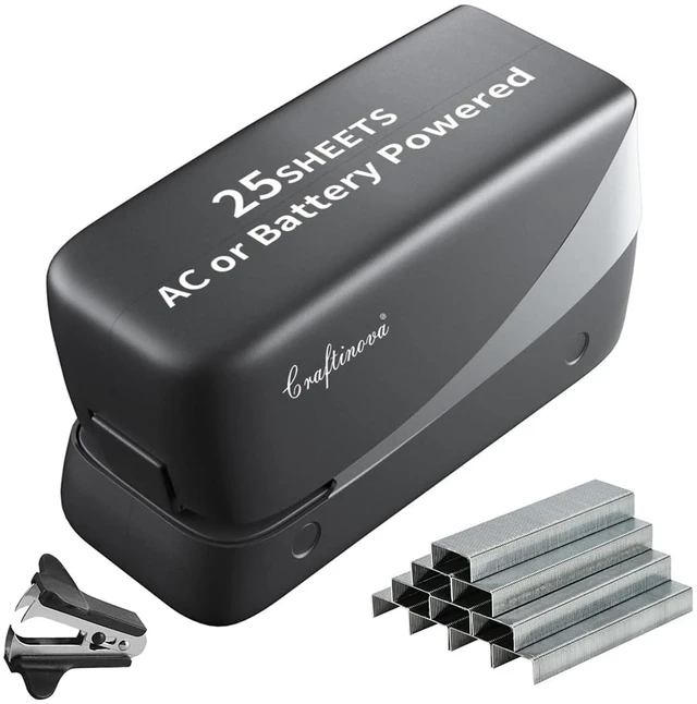 Main image of Electric Stapler, 25 Sheet, Include 2000 Staples and 1 Remover, Jam Free, Professional and Home Office StaplerBattery not IncludedAC or Battery Powered.