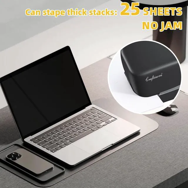 Alt view image 4 of 7 - Electric Stapler, 25 Sheet, Include 2000 Staples and 1 Remover, Jam Free, Professional and Home Office StaplerBattery not IncludedAC or Battery Powered.