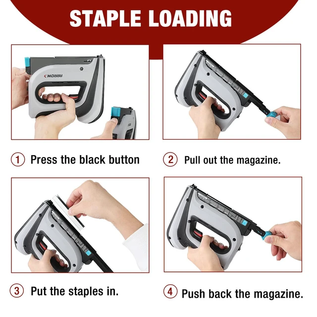 Alt view image 7 of 7 - Cordless Staple Gun Kit with 3750 Pieces T50 Staples, T50DCD | Electric Rechargeable Stapler with T50 1/4", 3/8", 1/2" Staples, for Upholstery Professional and DIY Projects
