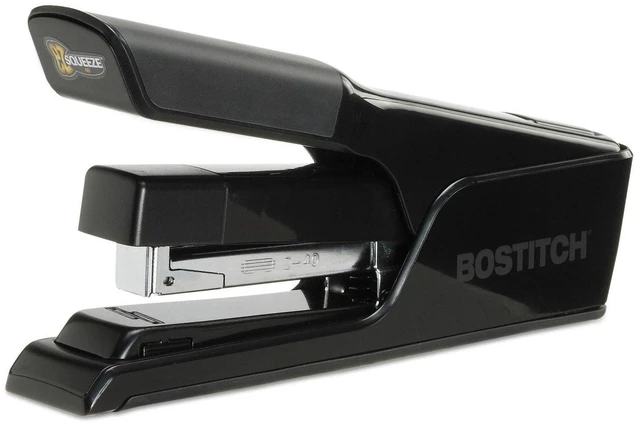 Main image of Office EZ Squeeze 40 Sheet Flat Clinch Desktop Stapler, Reduced Effort, Black (B9040)