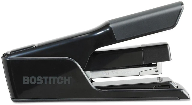 Alt view image 6 of 7 - Office EZ Squeeze 40 Sheet Flat Clinch Desktop Stapler, Reduced Effort, Black (B9040)