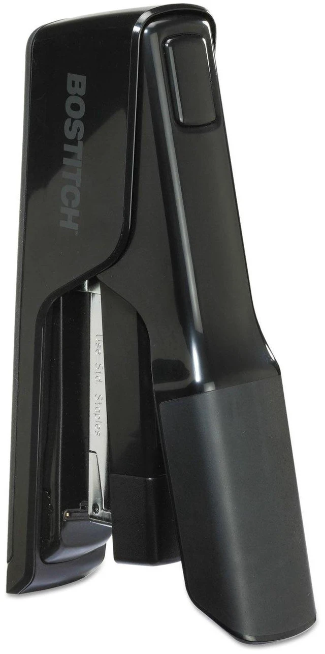 Alt view image 4 of 7 - Office EZ Squeeze 40 Sheet Flat Clinch Desktop Stapler, Reduced Effort, Black (B9040)