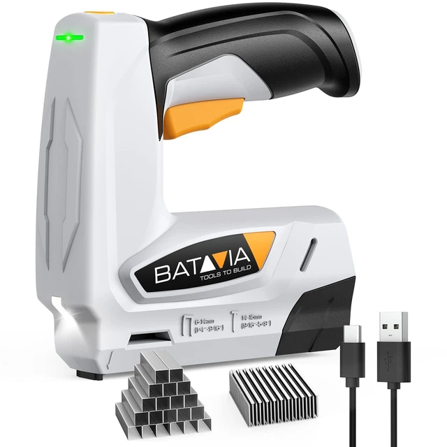 Main image of Electric Staple Gun, 2-in-1 Cordless T50 Stapler & Brad Nailer with 2000PCS Staples and Nails, 2000mAh Battery Powered, 4V Electric Stapler for Upholstery, Wood, DIY, Home Improvement