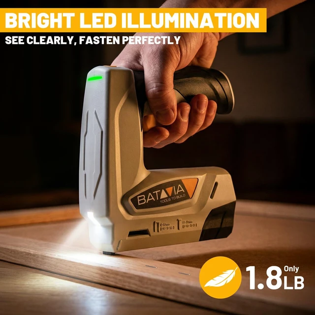 Alt view image 6 of 7 - Electric Staple Gun, 2-in-1 Cordless T50 Stapler & Brad Nailer with 2000PCS Staples and Nails, 2000mAh Battery Powered, 4V Electric Stapler for Upholstery, Wood, DIY, Home Improvement