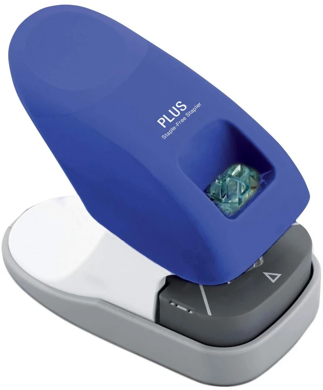 Alt view image 6 of 6 - Paper Clinch Desktop Staple-Free Stapler, Blue
