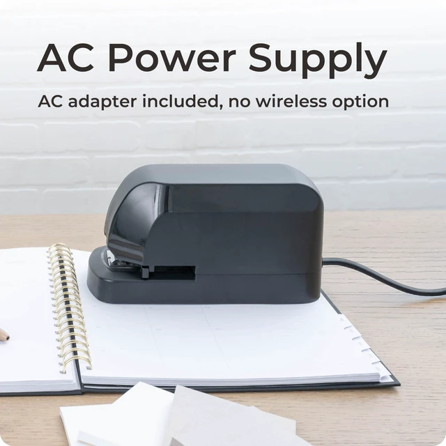 Alt view image 6 of 6 - Electric Stapler Heavy Duty Automatic Idustrial Use for Desktop Office | 45-Sheet Capacity, Quiet Operation, Jam-Free, Easy Reload, AC Adapter Powered
