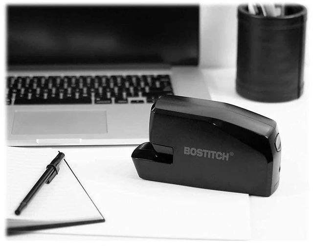 Alt view image 2 of 7 - Office Portable Electric Stapler, 20 Sheets, AC or Battery Powered, Black (MDS20-BLK)