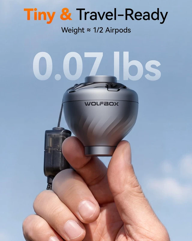 Alt view image 5 of 7 - MegaFlow Mini Portable Air Pump, USB Powered, 4.5kPa, 5 Nozzles | Direct USB Plug-In Power, 0.07 lb, Low-Pressure, Air Mattresses, Pool Floats, Sleeping Pads, Pillows, Camping, Beach, Travel