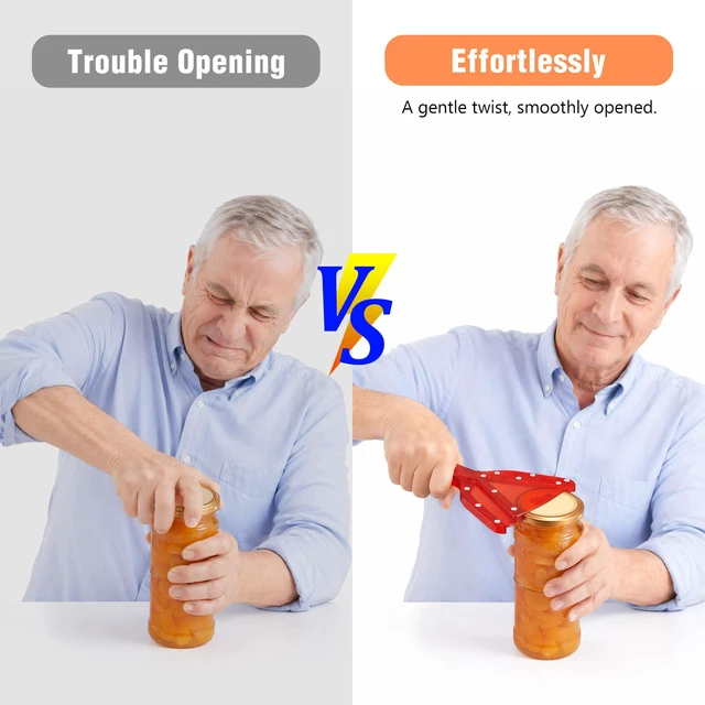 Alt view image 3 of 7 - Patented Jar Opener, Ideal for Weak Hands & Seniors with Arthritis | Effortlessly Opens 0.2"-5.3" Stubborn Lids & Screw Bottle Caps, Handheld Manual, Durable 304 Stainless Steel (Blue)
