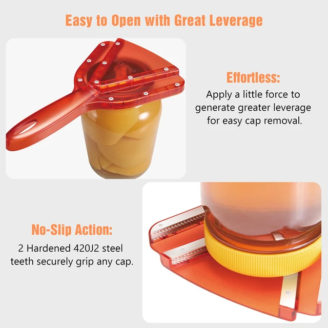 Alt view image 4 of 7 - Patented Jar Opener, Ideal for Weak Hands & Seniors with Arthritis | Effortlessly Opens 0.2"-5.3" Stubborn Lids & Screw Bottle Caps, Handheld Manual, Durable 304 Stainless Steel (Blue)