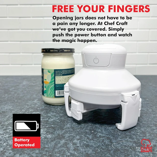 Alt view image 3 of 6 - Hands free/Self-Centering, Three-Armed Electric Jar Opener