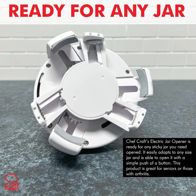 Alt view image 4 of 6 - Hands free/Self-Centering, Three-Armed Electric Jar Opener