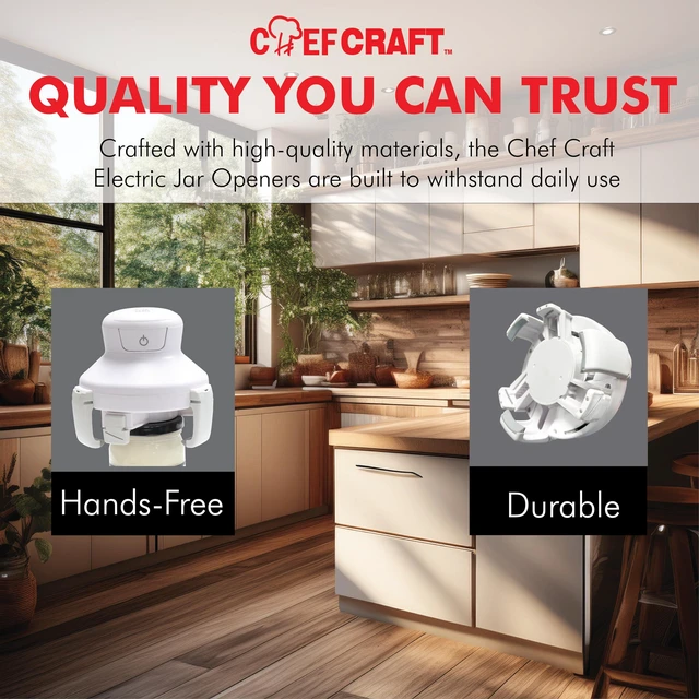 Alt view image 6 of 6 - Hands free/Self-Centering, Three-Armed Electric Jar Opener