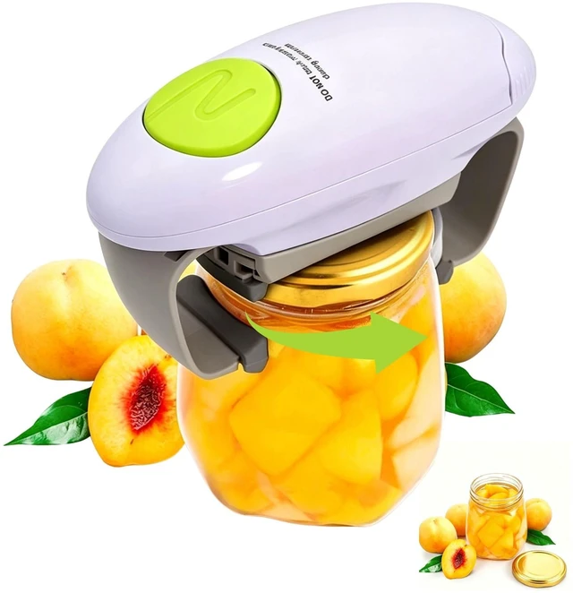Main image of Electric Jar Opener, Higher Torque Automatic Lid Opener for Seniors with Arthritis, Fits Jar Sizes (1.2"-3.5"), One-Touch Operated, Bottle Opener for Weak Hands, Hands-Free, Battery, No Installation