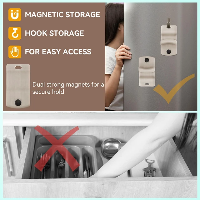 Alt view image 3 of 7 - 2 Pack Canning Jar Opener with Magnets, Mason Jar Opener For Canning Lids, Regular and Wide Mouth Lids, Powerful Magnet for Easy Refrigerator Storage, Releases Vacuum Seal Patent Pending(Beige)