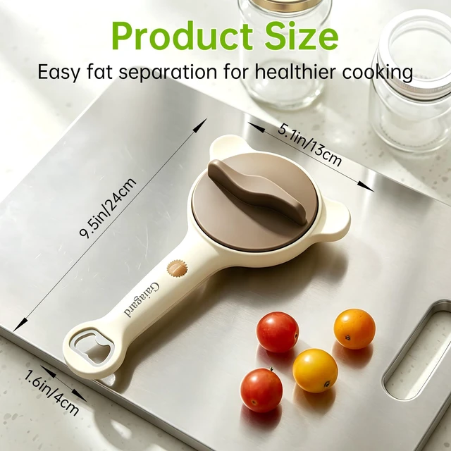 Alt view image 2 of 7 - 4-in-1 Jar Opener for Seniors & Arthritis Sufferers - Adjustable Stainless Steel Lid Remover with Non-Slip Grip, Ergonomic Kitchen Tool for Weak Hands, Fits Bottles, Jars & Cans