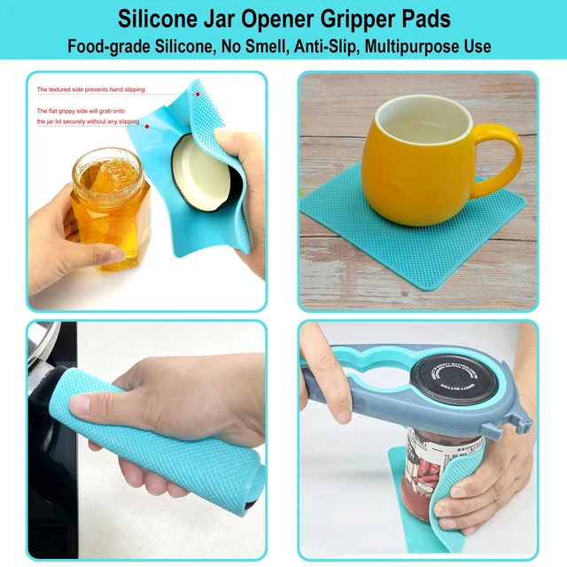 Alt view image 7 of 7 - Jar Opener for Weak Hands, Seniors with Arthritis, 5 in 1 Bottle Opener | Multi-use Lid Opener Set with Non-slip Rubber Gripper Pad & Wine Opener, Great for Senior Parents, Grandparents or Loved Ones