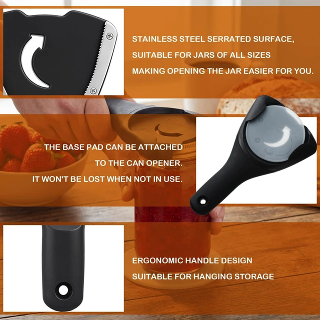 Alt view image 5 of 6 - Jar Opener for Weak Hands Non-slip Base Pad Jar Lid Opener for Seniors with Arthritis Heavy-duty Grip for Stuck Jars and Tight Lids Kitchen Gift for Parents