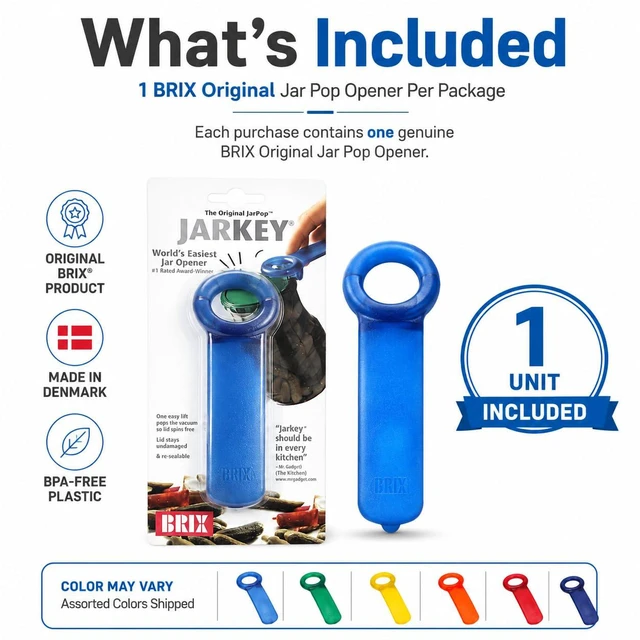 Alt view image 6 of 7 - Original Jar Pop Opener, Great for Kids, Arthritis, and Carpal Tunnel Sufferers, Assorted Frosted Colors (Color May Vary) Pack of 1