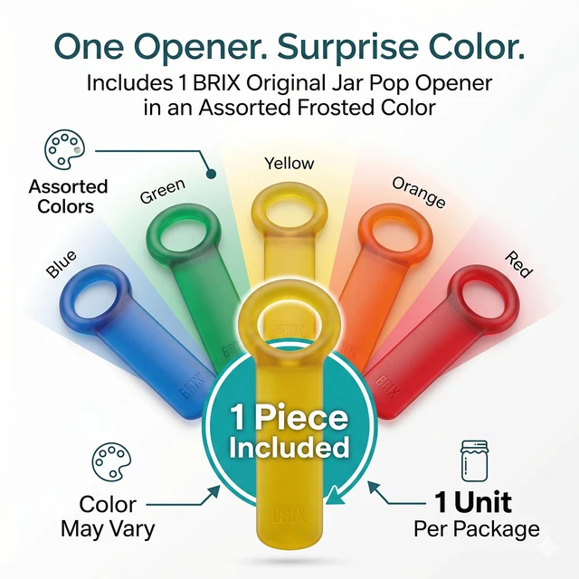 Alt view image 4 of 7 - Original Jar Pop Opener, Great for Kids, Arthritis, and Carpal Tunnel Sufferers, Assorted Frosted Colors (Color May Vary) Pack of 1