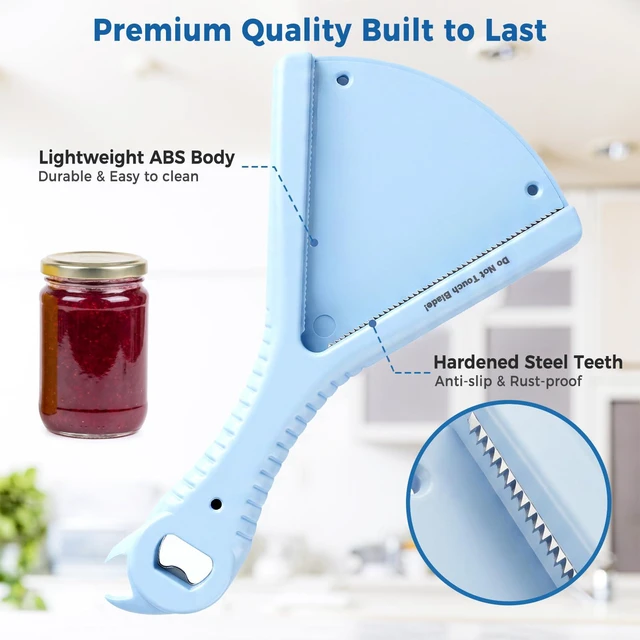 Alt view image 6 of 7 - 3-in-1 Multi Function Jar Opener, for Seniors, Weak Hands, Arthritis | non-slip, ergonomic handheld effortless opener, fits most lids, ABS body with hardened steel, suit for limited strength