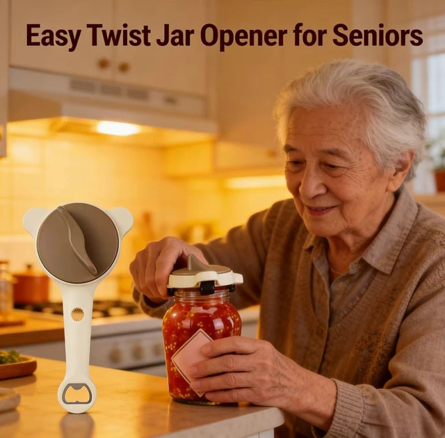 Alt view image 7 of 7 - 2026 New 4-In-1 Jar Opener, Adjustable Stainless Steel Lid OpenerNon-Slip Grip For Seniors & Arthritis Sufferers And Weak Hands, For Jars, Bottles, Cans & Beer Caps Ideal (Black)(2pc)
