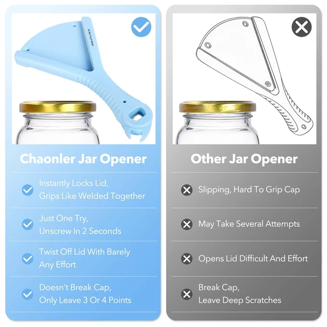 Alt view image 5 of 7 - Jar Bottle Opener for Seniors Weak Hands or Arthritis, 3-In-1 for Twist-on Lid, Water Bottle, Pull-Tab Can, Easy Grip 0.6-5.5 Inch Cap No Slip, Medicine Opener Office RV Travel, Elderly Caregiver Aid