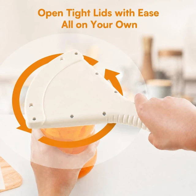 Alt view image 7 of 7 - Jar Opener for Weak Hands & Seniors with Arthritis, Bottle Opener | Effort-Saving Jar Opening for 0.55.1 Inch Large Lids, Extended Non-Slip Handle, Easy to Use, 3-in-1 Kitchen Tool