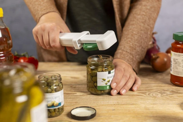 Alt view image 2 of 5 - Compact Jar Opener Easy Grip Adjustable Lid Remover for All Jar Sizes, Ergonomic & Arthritis-Friendly Kitchen Tool, Swiss-Engineered Design