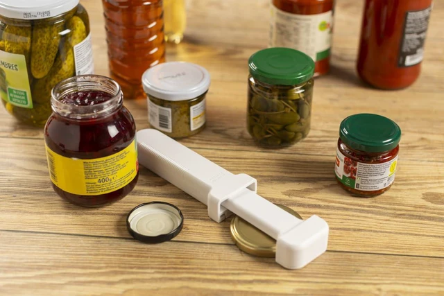 Alt view image 3 of 5 - Compact Jar Opener Easy Grip Adjustable Lid Remover for All Jar Sizes, Ergonomic & Arthritis-Friendly Kitchen Tool, Swiss-Engineered Design