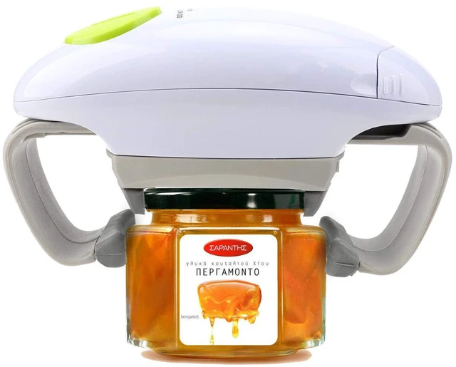Main image of Electric Jar Opener, Kitchen Gadget Strong Tough Automatic Jar Opener For New Sealed Jars,The Hands Free Jar Opener with Less Effort to Open (White)