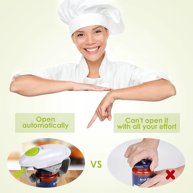 Alt view image 4 of 6 - Electric Jar Opener, Kitchen Gadget Strong Tough Automatic Jar Opener For New Sealed Jars,The Hands Free Jar Opener with Less Effort to Open (White)