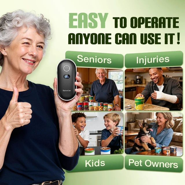 Alt view image 5 of 7 - Rechargeable Electric Can Opener, Automatic Hands Free, Black | One Touch, Smooth Edge Side Cut, Minimal Effort, Fits Most Cans