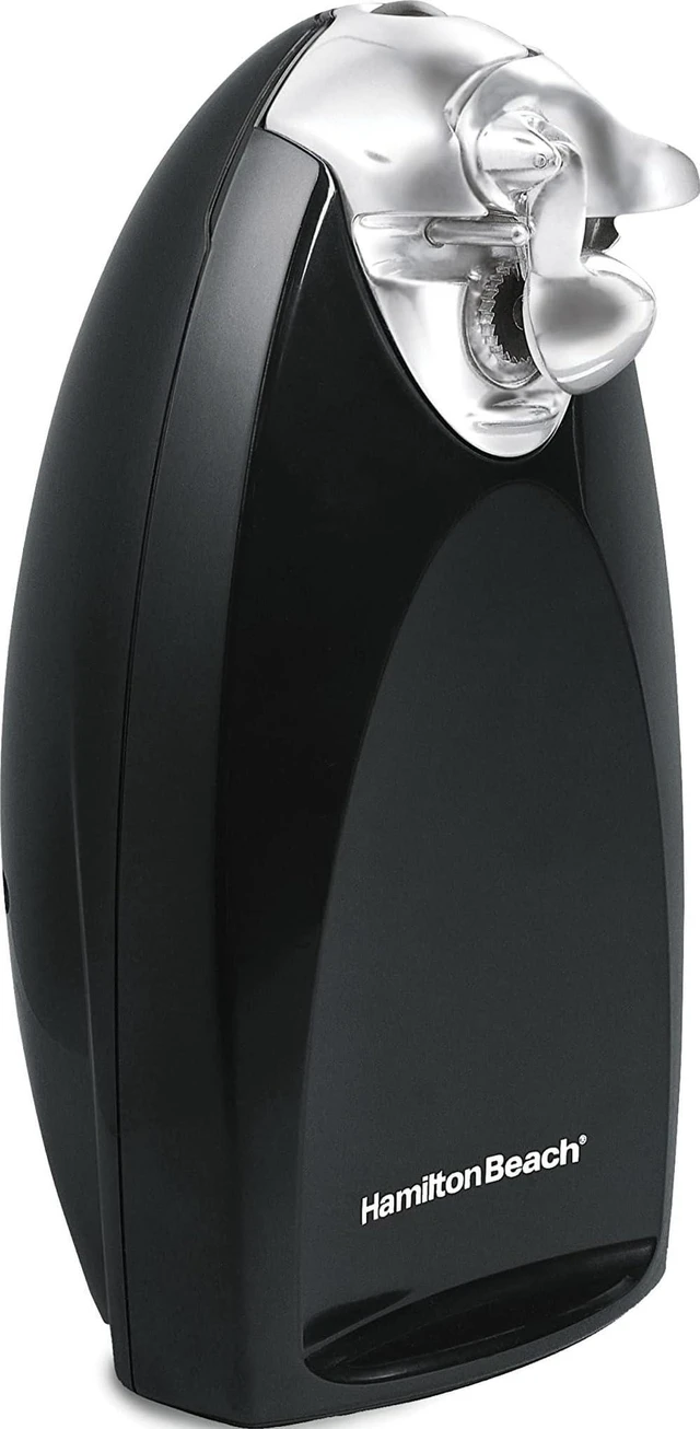 Main image of Classic Chrome Electric Can Opener with Automatic Shutoff | Patented SureCut Technology Easily Aligns Can | Knife Sharpener | Cord Storage | Extra Tall | Black | 76380J