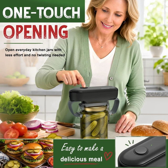 Alt view image 2 of 7 - Rechargeable Electric Jar Opener for Seniors with Arthritis & Weak Hands | Easy Jar Opening, Less Hand Strain, Stay Independent, One Touch Operation, Secure Grip, No Battery Changes, Always Ready