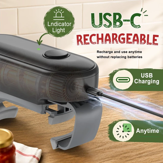 Alt view image 6 of 7 - Rechargeable Electric Jar Opener for Seniors with Arthritis & Weak Hands | Easy Jar Opening, Less Hand Strain, Stay Independent, One Touch Operation, Secure Grip, No Battery Changes, Always Ready