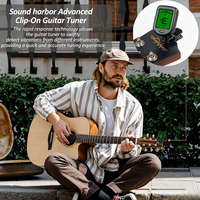 Alt view image 3 of 7 - Guitar Tuner Clip On 1 Pack Tuners for Acoustic Electric Guitar Bass Ukulele Violin banjo Tuning