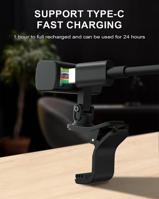 Alt view image 4 of 7 - Guitar Tuner, Guitar Tuner Clip on-Accurate Chromatic, Bass Guitar Tuner with LED Display for Acoustic Guitar, Electric Guitar, Mandolin, Banjo, Ukulele, Violin Tuner Clip on 1 Pack