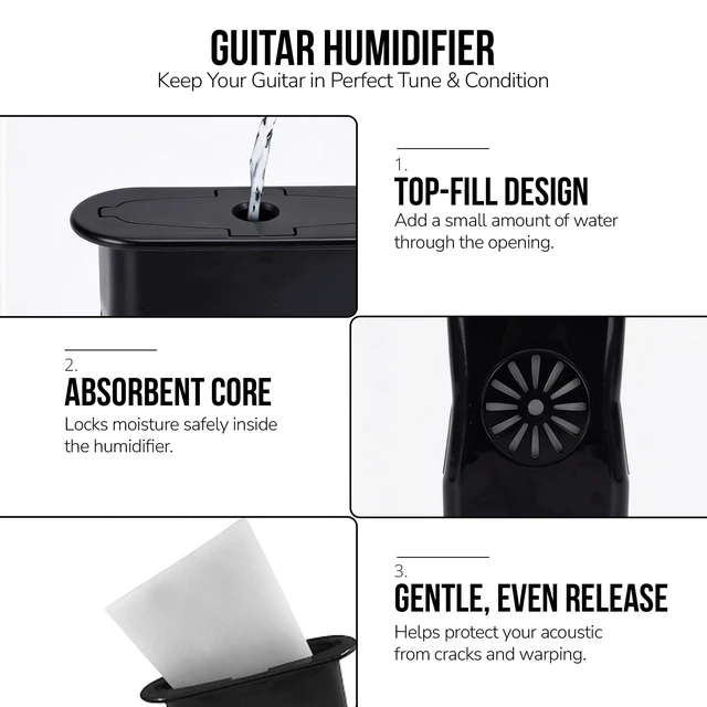 Alt view image 5 of 7 - Acoustic Guitar Accessories Kit - Gifts for Guitar Players, USB-C Tuner, Capo, Denim Strap & More