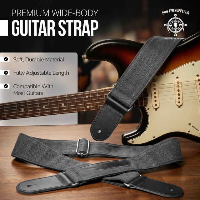 Alt view image 2 of 7 - Acoustic Guitar Accessories Kit - Gifts for Guitar Players, USB-C Tuner, Capo, Denim Strap & More