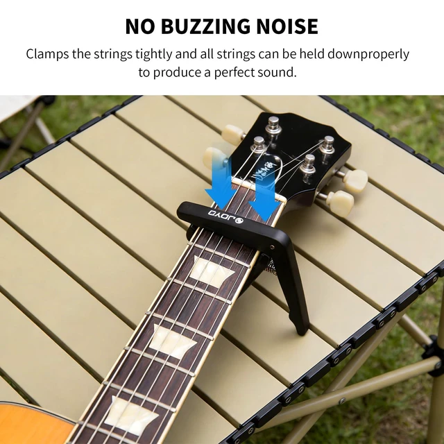 Alt view image 6 of 7 - Guitar Tuner and Capo Set Clip On Chromatic Guitar Tuner with LCD Display & Premium Guitar Capo & Picks Fast Accurate Tuning for Acoustic Electric Guitar, Bass, Ukulele, Violin (JTCP-01)